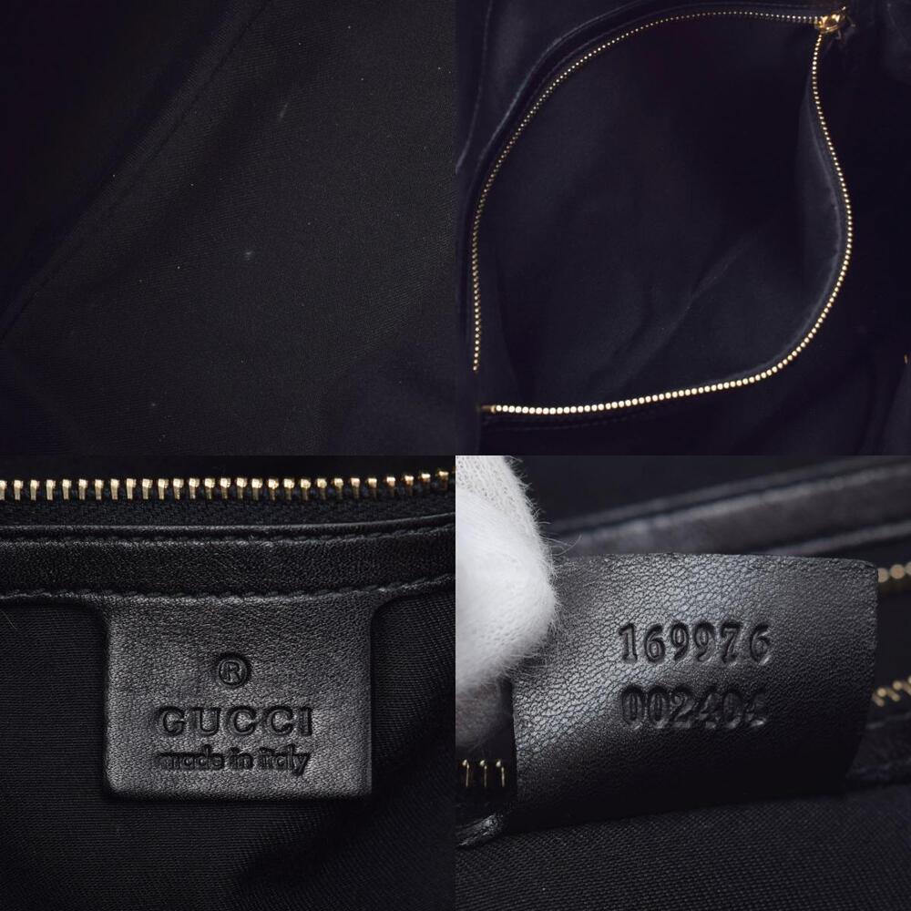 Gucci Handbag Bamboo Handle Leather Top Black - Picture 11 of 11